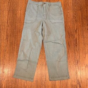 Gap Women’s Olive Green Canvas Pants – Size 10 – Casual Utility Style